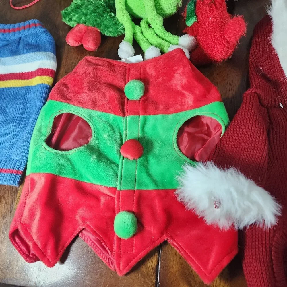Dog Clothes Size Small & Toys with Storage Bin Lot